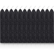 Zhuge 12 Pcs Sealing Wax Sticks, Wick-Included for Wax Seal Stamps, Wedding Invitations & Gift Wrapping, Black