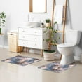 thumbnail image 7 of 2 Piece Bath Mat Set with U-Shaped Toilet Mat and Rectangle Bath Rugs Non Slip Machine Washable Bathroom Mats Snowman Pine Branch, 7 of 7