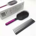 thumbnail image 1 of For Dyson Comb Wide Tooth Air Detangling Hairdressing Rake Hair Styling Massage Sharon Brush Set (2pc) Tool Accessories_Special Gift, 1 of 5