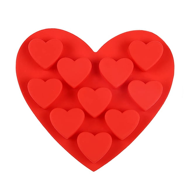 Molde en forma de corazón Billuyoard para El hogar moldes para dulces de azúcar Herramientas para hacer postres moldes para hornear Color chocolate rojo