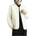 thumbnail image 6 of cllios Quilted Jackets for Women Long Sleeve Button Down Diamond Puffer Jacket Lightweight Winter Warm Coats Outerwear with Pockets, 6 of 6