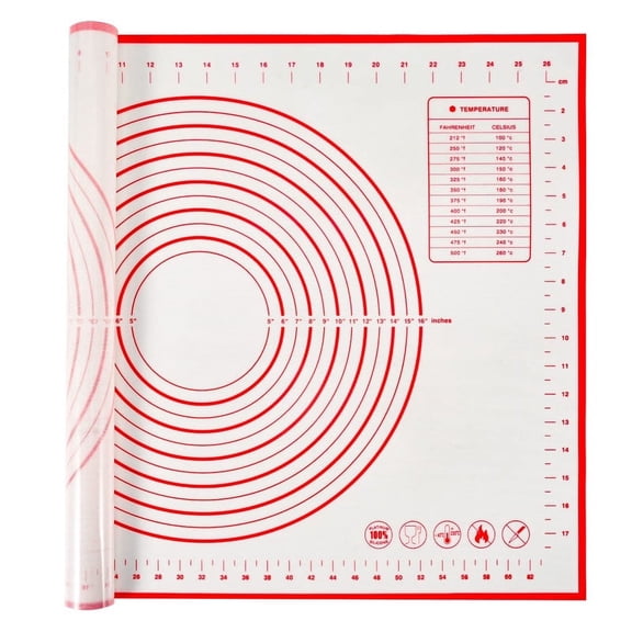 Non-slip Pastry Mat Extra Large with Measurements 28''By 20'' for Silicone Baking/ Counter Mat, Dough Rolling Mat,Oven Liner,Fondant/Pie Crust Mat