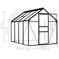 thumbnail image 2 of vidaXL Greenhouse Patio Grow House Outdoor Green House Anthracite Aluminum, 2 of 4