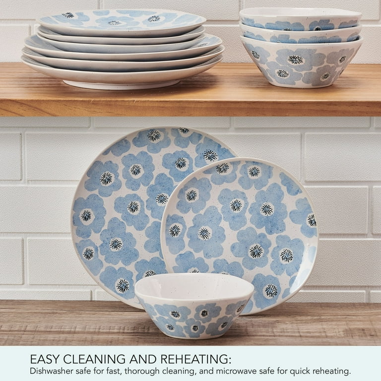 Pfaltzgraff Radiant Floral 12 Piece Stoneware Dinnerware Set Off