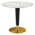 thumbnail image 2 of Modway Zinque 36" Round Terrazzo Dining Table in Gold White, 2 of 6