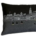 thumbnail image 5 of 24" Black Charleston Nighttime Skyline Lumbar Decorative Pillow, 5 of 6