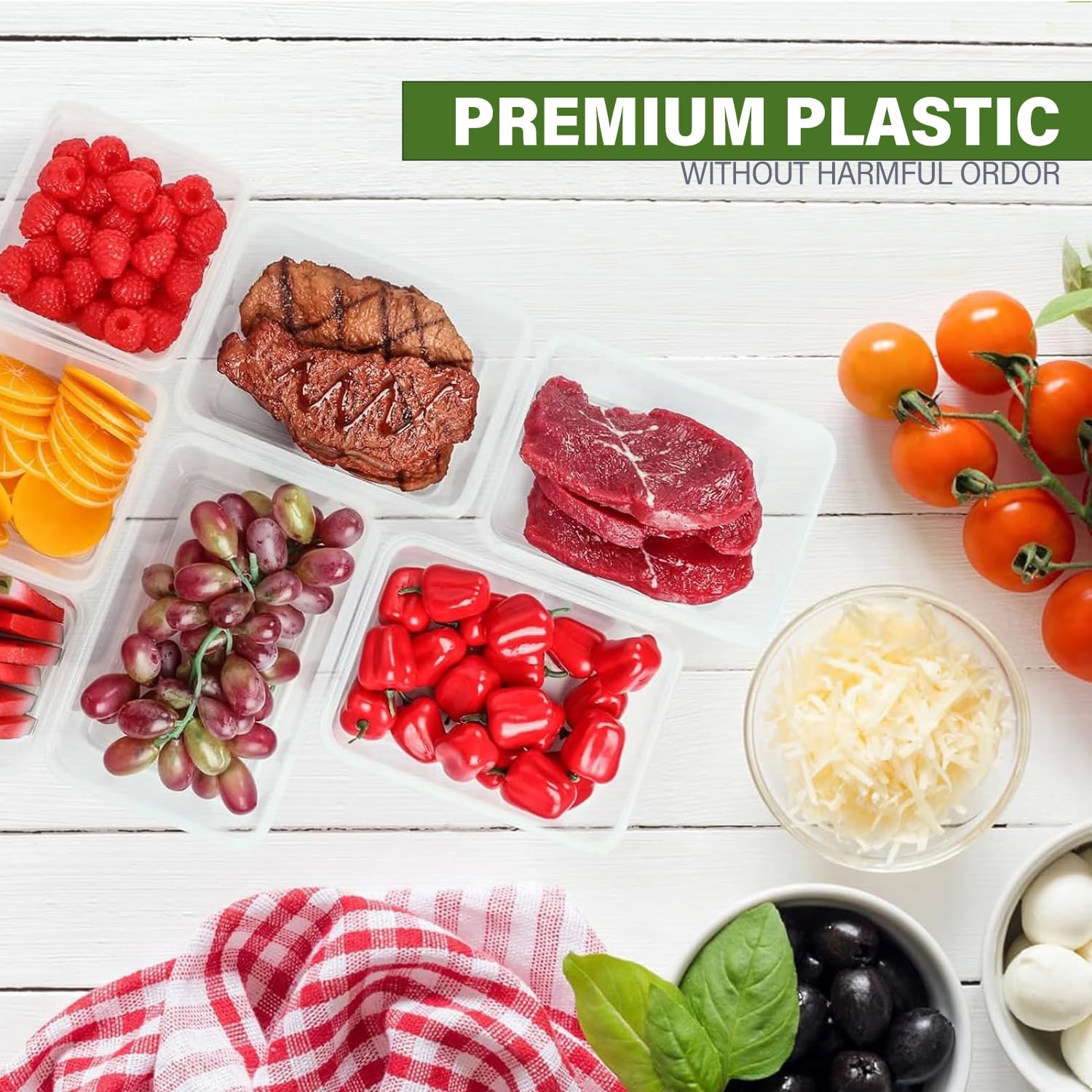 Stelive 56 Pack Food Storage Container Set, Leak Proof Lunch Boxes, Microwave, Dishwasher & Freezer Safe, BPA-Free Clear Plastic Storage Containers for Home & Kitchen Organization with Labels & Pen