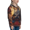 thumbnail image 3 of Kdxio Maple Leaf Meditating Squirrel Pattern Boys Athletic Unisex Boys Girls Hoodie with Pocket Sweatshirts-Medium, 3 of 6