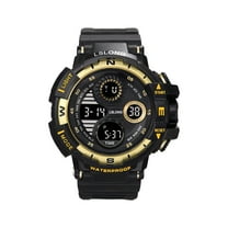 Kyusrd Watches Clearance!Water Digital Sports Diving Watch With Alarm And Stopwatch Functions, Support Time Display, Timer Count Down, Gold