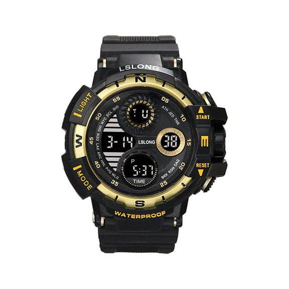 Kyusrd Watches Clearance!Water Digital Sports Diving Watch With Alarm And Stopwatch Functions, Support Time Display, Timer Count Down, Gold