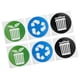 thumbnail image 1 of Pegatinas para cubo de basura, 60 unidades/juego, pegatinas circulares para bote de basura, pegatinas para reciclar, estándares líderes en la industria, 1 of 12