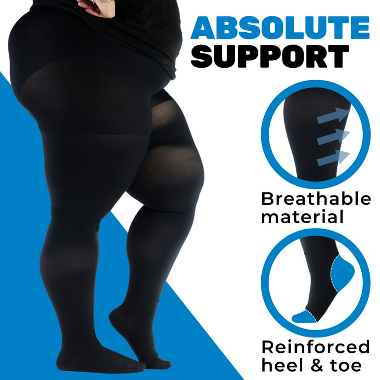 Buy ABSOLUTE SUPPORT Up to 5XL Compression UnderDress Leggings Women  20-30mmHg - Footless Pantyhose Online at desertcartSeychelles