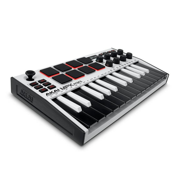 Akai Professional MPK Mini MK3 - Teclado Controlador MIDI USB de 25 Teclas con 8 Drum Pads, 8 Perill