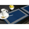 thumbnail image 4 of Placemats Geometric Greek Key Design Place Mats for Dining Room Dinner Table Navy Blue Washable Table Mats Kitchen Decorations Set of 6, 4 of 6