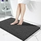 thumbnail image 1 of Alfombra de baño Yimobra, larga, antideslizante, lavable, 112 x 61 cm, gris oscuro, 1 of 7