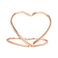 thumbnail image 1 of Clearance! Home Decor Creative and Cute 2 Layer 3D Business Card Holder Love Seat Metal Desktop Message Holder Three Heart Shaped Business Card Holder One Size Gold, 1 of 9