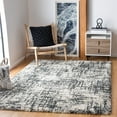 thumbnail image 2 of SAFAVIEH Hudson Shag Jada Abstract Area Rug, Ivory/Dark Grey, 4' x 6', 2 of 8