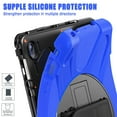 thumbnail image 5 of For Samsung Galaxy Tab S10 FE+ Case 13.1 inch SM-X620/SM-X626B, 360 Hand Strap, Shoulder Strap, Kickstand, Rugged Drop Protection, Blue, 5 of 7