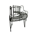 thumbnail image 4 of 68" L Black Metal Tree Wrap Garden Bench, 4 of 5