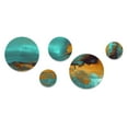 thumbnail image 2 of Designart "Teal Balance II" Abstract Painting Metal Wall Art Set of 5 Piece, 2 of 5