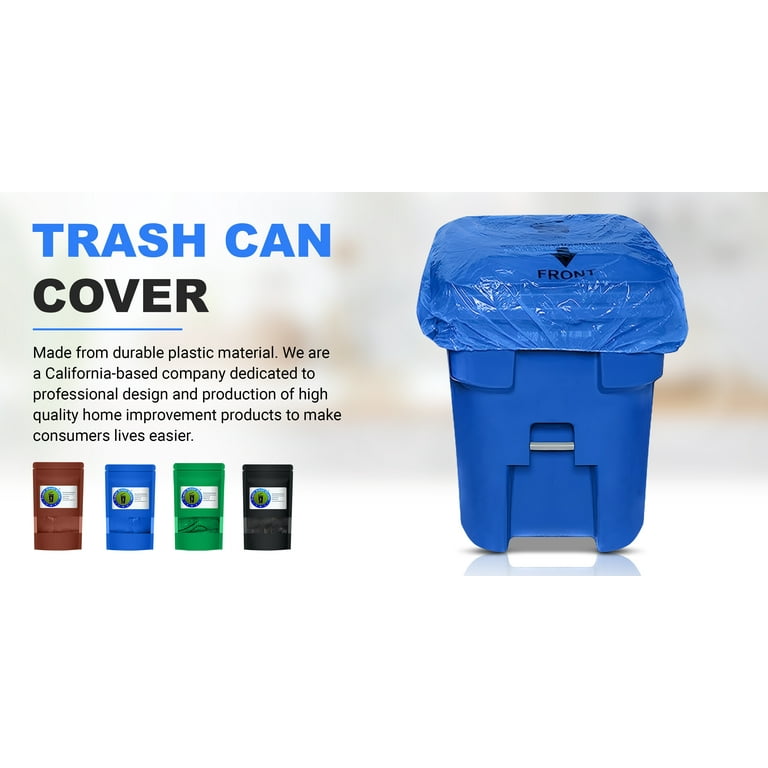 Trash Smell Buster, Trash Can Cover, Odor Eliminating Bag with Elastic Rubber Band, Eliminates Odor from Trash, Durable, Effective, 64 Gallon, 1