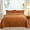 Burnt Orange, variant on Home Soft Things 4 Piece Tatami Quilted Faux Fur Bedspread - Burnt Orange - Oversize King (120" x 120")