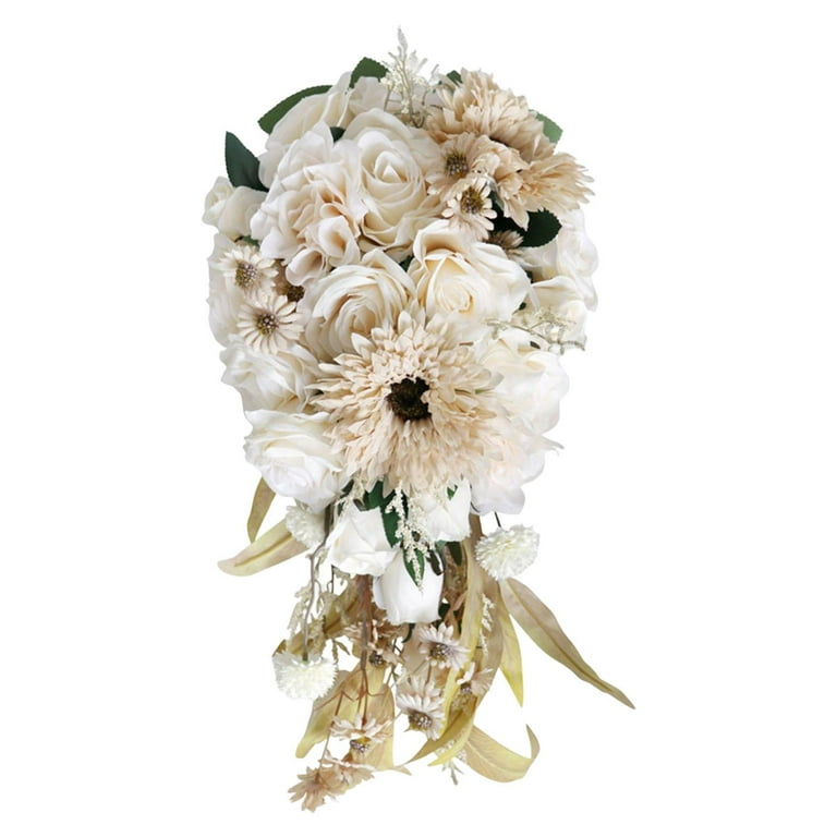 Generic 50Pcs Bridal Wedding Bouquet White Flower Spray Stem Flower Bouquet  @ Best Price Online