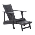 thumbnail image 6 of Safavieh Merlin Acacia Wood Adirondack Chair w/ Retractable Footrest in Gray, 6 of 12