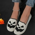 thumbnail image 2 of Oyedens Halloween Slip on Loafers Walking Shoes for Women Funny Pumpkin Flats Women's Casual Shoes, 2 of 5