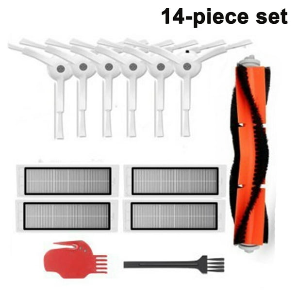 Piezas de repuesto para aspiradoras, 13 piezas, repuestos para aspiradoras para robot, 1 cepillo principal, 6 cepillos laterales, 4 filtros, 1 auxiliar de limpieza, 1 cepillo de limpieza Xemadio 2035436