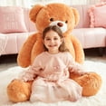 thumbnail image 5 of IKASA Giant Teddy Bear Stuffed Animal Plush Toy,Large Jumbo 47" Brown Huge Cute Soft Toys,Big Size Fluffy Plushy Fat Oversized Plushie,Gifts for Kids Girls Boys Girlfriend Children, 5 of 6