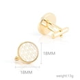 thumbnail image 3 of Gemelos redondos esmaltados dorados para hombre, cobre, 18 mm × 18 mm, 3 of 3