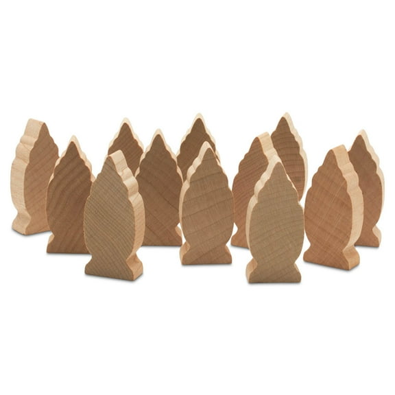 Gnome Wooden Shapes 1-3/4 inch, Pack of 50 Small Wood Pieces, Embellishments for Crafts and Christmas Craft Supplies, by Woodpeckers