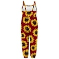 thumbnail image 5 of Odeerbi 1-6 Years Toddler Girls Summer Jumpsuit Sunflower Camisole Romper Casual Breathable Comfortable Overalls Strap Bib Overall Pants Playsuit, 5 of 5