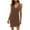 Brown, variant on IROINNID Women's Sundress Summer Casual Comfortable Sleeveless Slim V-neck Evening Dress Solid Color Drop Waist Dress