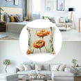 thumbnail image 5 of nygtbtfer  Ink Oil Painting Watercolor Orange Poppy Flowers Summer Decorative Throw Pillow Cover Case Home Living Room Bed Sofa Car Square White, 5 of 7