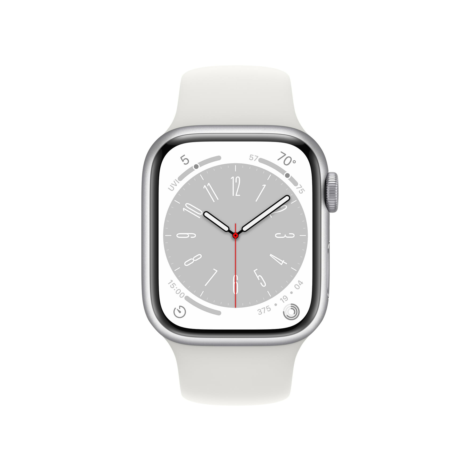 Restored Apple Watch Series 8 (GPS+ Cellular 41MM) Silver Aluminum Case with White Sport Band (Refurbished)