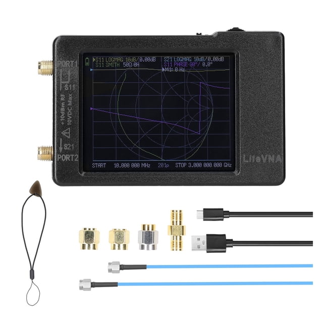 HF VHF UHF Antenna Analyzer 50kHz-6.3GHz LiteVNA64/LiteVNA62 Vector Network Analyzer With 3.95 Inch Display Screen Logic Analyzer ,Multiple Functions
