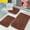 Brown(3Piece), variant on Fmxomd Shaggy Bathroom Rugs Sets 3Piece Black Bath Mat for Bathroom Non-Slip Bathroom Mats Water Absorbent Bath Rug Floor Mats Soft Washable Shower Rug with U-Shaped Contour Toilet Rug, Brown