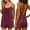 🔥 Wine_New, variant on Dianli Jumpsuit Romper Women's Suspender Backless Short Cotton Linen Jumpsuit Lightweight Breathable Drawstring Elastic Waist Pocketed Casual Summer Jumpsuit Romper