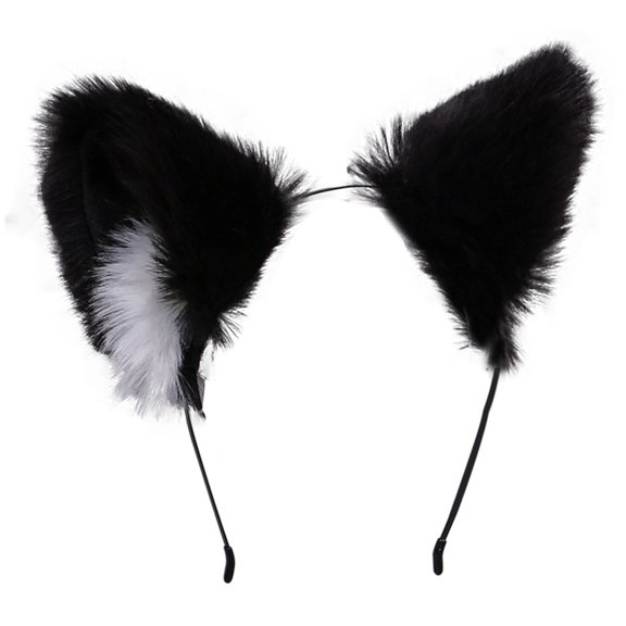 Xinwanna Cats Ears Headband Long Furry Adorable Plush Exquisite Cosplay Party Headpiece for Party (Type 1)
