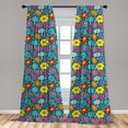 thumbnail image 5 of Ambesonne Flower Curtains, Fresh Spring Pattern, Pair of 28"x63", Multicolor, 5 of 5