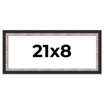 21x8 Frame Silver Real Wood Picture Frame Width 1.25 Inches | Interior Frame Depth 0.75 Inches |
