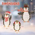 thumbnail image 3 of Costway 3 PCS Lighted Penguin Family with 194 LED Lights Zip Ties & Ground Stakes, 3 of 10