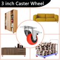 thumbnail image 4 of Casters Mofeetools Heavy Duty de 3 pulgadas, carga 544 kg con frenos x4, 4 of 7