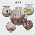 thumbnail image 2 of Aakriti Handmade Rag Rug, Chindi Rug, Multicolored, Indian Rug, Recycled Rug, Boho Style, Decorative Rug ( 5x3 ft) (Beige), 2 of 5