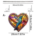thumbnail image 3 of Decoración de ventanas en forma de corazón, adornos de cristal, decoración para colgantes de pared con diseño volador 2D para decoración del hogar, 3 of 3