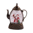 thumbnail image 2 of Luz de tetera,Tetera con luz nocturna brillante,decoración navideña,Adorno decorativo con lámpara de tetera de Navidad,Decoración de Manualidades decorativas,Lámpara de Marrón, 2 of 8