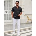 thumbnail image 3 of COOFANDY Mens Short Sleeve Casual Button Down Shirts Summer Untucked Dress Shirts with Pocket, 3 of 6