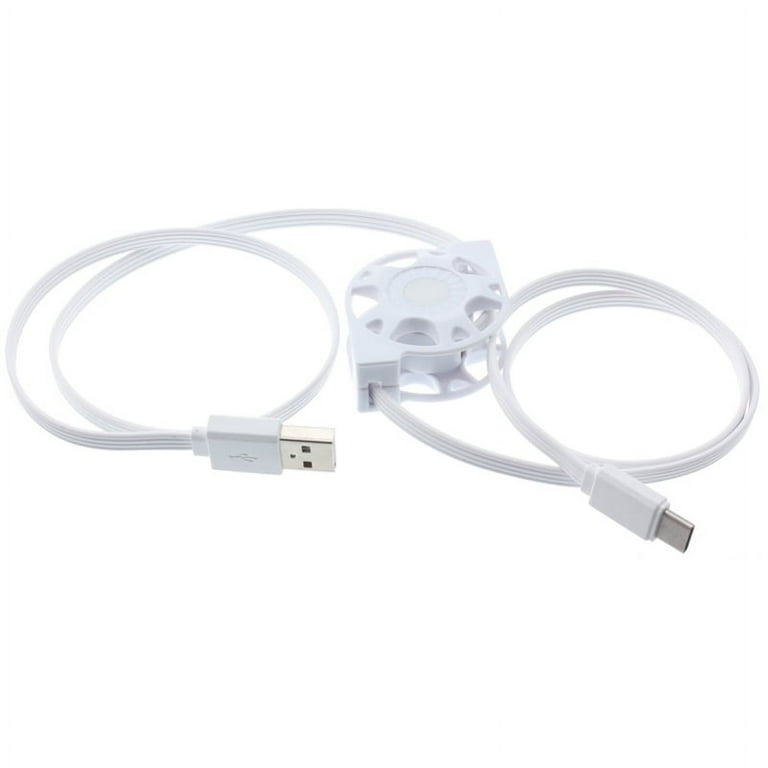 Retractable USB Cable w Dash Car Mount for OnePlus 9, Nord N200 5G